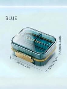 1PC 7 Compartments Portable Lightproof Moisture Proof Travel Pill Organizer Box Small Medicine Storage Case For Home Office Trip Camping Pharmacy Essentials Organization - Multicolor - View 16