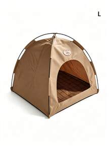 1pc Cat Tent Bed With Built-In Cooling Rattan Mat, Breathable Anti-Scratch Pet Cave House, All-Season Small/Medium Pet Kennel, Indoor/Outdoor Portable - Multicolor - View 11