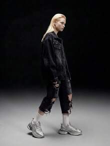 Vate Women Comfortable Casual Breathable Platform Chunky Sneakers For Christmas And New Year Holiday Vibe Fall And Winter - Silver - View 4