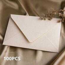 50/100pcs White Linen Texture Envelopes, Wedding Invitation Envelopes, Cards/Letters/Postcards Packaging Envelopes - White - View 10