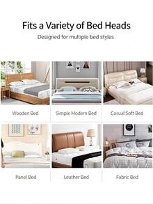 Hexagonal Quilted Sandwich Headboard Cover, Solid Color Thick Dustproof Stretch Upholstered Headboard Protector With Fixing Stickers, Detachable Washable Soft Skin-Friendly Bed Head Cover For Single & Double Beds - Off-white - View 6