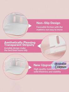 Set Of 4 Bed Sheet Clips, Sheet Corner Clips, Non-Slip Sheet Clips, Mattress Straps, Suitable For Most Sheet Sizes, These Non-Slip Sheet Clips Keep Your Sheets Securely In Place. - Multicolor - View 5