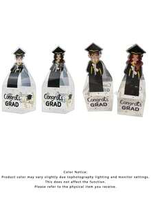 10/20個透明畢業禮物盒，適用於畢業派對、畢業糖果盒、畢業禮物盒、畢業派對裝飾小禮盒 - 混色 - 查看 8