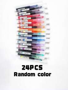 24PCS Colorful Rollerball Pens Liquid Ink Gel Pens Set Smooth Writing Drawing Supplies For School Office Art Journaling Coloring Gift For Student Artist Adult - Multicolor - View 10