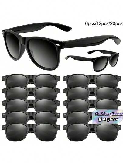 Paquete de 12/20/48 Gafas Negras/Rosas, Suministros para Fiesta de Playa de Verano, Piscina, Cumpleaños, Boda, Regalos de Gafas