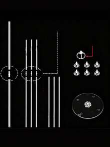 SHEIN Set de 2/4/6 piezas de soportes reutilizables transparentes para globos - Perfecto para celebraciones y eventos, adecuado para cumpleaños, fiestas, decoraciones de bodas (globos no incluidos) - Blanco - Ver 8