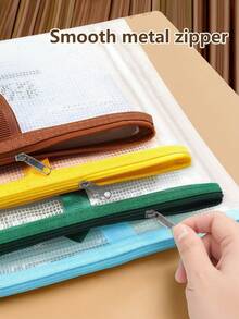 A Large Portable Tutoring Bag, Simple Transparent Grid File Bag, A2A3A4 Large Art Tool Bag, Suitable For Holiday Tutoring, Textbook Storage, Art Training, Painting Tool Storage. - A - View 2