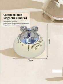 1 Timer Mekanik Magnetik Dapur Tanpa Baterai, Alarm Keras untuk Memasak, Kelas, Belajar, Rumah, Alat Dapur Wajib Dimiliki - MultiWarna - View 11