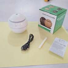 1 pieza Humidificador de aroma negro USB con luces LED de colores, alimentado por USB, control táctil, funcionamiento silencioso, diseño compacto, adecuado para habitaciones de 21–30㎡. Humidificador de dormitorio | Humidificador moderno | Humidificador silencioso - Múltiple - Ver 7
