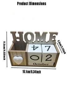 1 Piece Wooden Calendar Decoration Crafts Best Gift - multicolor - View 5