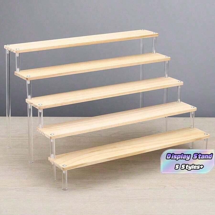Perfume Stand Organizer Acrylic Display Risers Cupcake Display Stand Holder Large Shelf Risers For Figures, Dessert Shelves For Party, Riser Stand For Decoration And Organizer Dolls Collections Display Food Dessert Stand Jewelry Display Stand Clear - Beige - View 1
