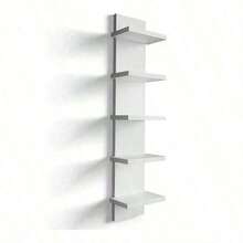 Simple, Thin Wall-Mounted Storage Rack 3/5 Layers (Pvc Material), Wall-Mounted Storage Rack, Wall Rack, Wall-Mounted Acrylic Storage Rack, Wall-Mounted Floating Shelf, Multi-Functional Anime Character Display Storage Rack, Floating Wall-Mounted - Multicolor - View 4