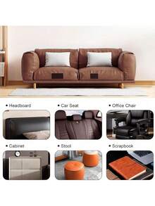 1pc Self Adhesive Leather Repair Patch Flexible Waterproof Mend Tape For Sofa Couch Electric Bike Effective Scratch Tear Restoration Upholstery Refurbishment Sticker Practical Furniture Leather Fixing Accessory Daily Household Repair Supplies - Multicolor - View 4