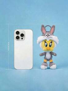 LOONEY TUNES X Joivida 1個 Tweety Bird 聯名 3D 毛絨吊飾鑰匙圈，可愛站立造型，經典設計，可掛在包包、鑰匙、書包上，適合所有年齡層，生日或週年紀念的趣味禮物 - 彩色 - 查看 3