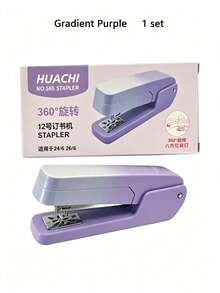 360° Rotating Stapler, Operated Manually, Easy To Use, Suitable For Students And Offices. It Can Hold 20 Sheets Of Paper At A Time. Compatible With 24/6 And 26/6 Staples, Can Staple At The Center Seam, And Can Bind 20 Sheets Of Paper - Multicolor - View 13