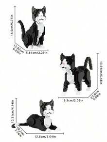 Set Balok Bangunan Model Hewan Peliharaan Dewasa, Kucing Ragdoll Mewah/Kucing Persia/Kucing Biru/Kucing Sapi/Kucing Oranye/Kucing Belang/Kucing Hitam/Kucing Kaliko/Kucing Mahkota, Mainan Konstruksi Modular, Membantu Meredakan Stres dan Mengurangi Kecemasan, Model Balok Bangunan yang Ringkas dan Indah - Berbagai warna - View 9