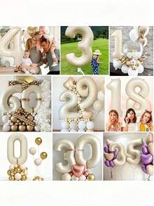 POKOJA LAND 40 Inch Large Numbers Balloons ,Foil Mylar Big Number Balloons For Birthday Party Supplies Decorations - multicolor - View 6