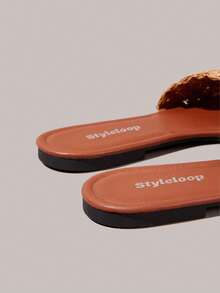 Styleloop Ladies, Willow Nails, Buckles, Flat Shoes. - Brown - View 8