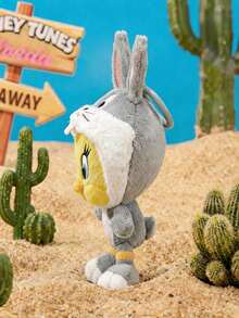 LOONEY TUNES X Joivida 1個 Tweety Bird 聯名 3D 毛絨吊飾鑰匙圈，可愛站立造型，經典設計，可掛在包包、鑰匙、書包上，適合所有年齡層，生日或週年紀念的趣味禮物 - 彩色 - 查看 5
