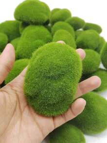 20pcs/10pcs/5pcs Artificial Moss Green Grass Miniature Model, Diy Fairy Garden Aquarium Outdoor Decor Micro Landscape Ornament - Green - View 6