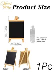 Cirelle 1-Piece Decorative Chalkboard Tabletop Chalkboard Sign-Available In 3 Sizes. Wooden Message Board With Easel, Perfect For Wedding Decorations, Kitchen Menus, Restaurants, And Parties. - 1PC - View 10