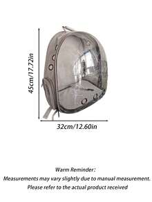 Large Capacity Cat Backpack, Transparent Breathable Pet Carrier, Portable Cat Bag, Pc Material, Zipper Closure - Multicolor - View 11