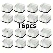 4/8/16/24 Pieces Set. 3", 2.1", Or 2.9" Adjustable Furniture Risers, Suitable For Tables, Desks, Sofas, Cabinets, Beds, Durable Stackable Square Lift Pads, Christmas Decor - White - View 10