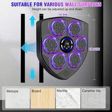 Wall‑Mounted Smart Music Boxing Machine With Boxing Gloves, 9 Modes & Speed Settings, Bluetooth Connected Punching Trainer With Hit Counter, Home Gym Workout Equipment - Multicolor - View 2