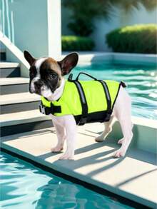 1pc Pet Life Jacket Dog Swimming Summer Vest Diving Clothes Adjustable Safety Buckle High Buoyancy Preserver For Dogs Beach Pool Water Sports Summer Essential - Multicolor - View 5