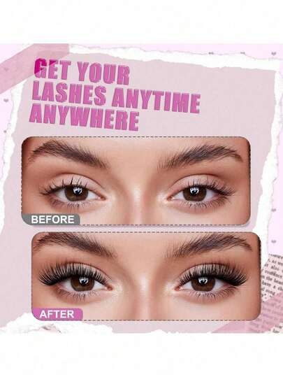 1 Set Of 4pcs Magnetic Eyeliner And Magnetic Eyelashes Kit - Natural Look Reusable , Enhance And Lengthen Lashes, (If You Don't Know How To Wear, Please Open The Attached Video.) 3D Curly And Fluffy No Glue Comfortable Wear, With Strong Magnets