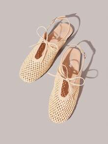 Styleloop Ladies, Willow Nails, Buckles, Flat Shoes. - Apricot - View 3