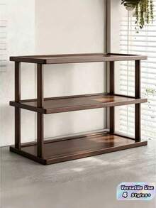 2/3/4 Layers Multi Tier Space Saving Easy Assembly No Tools Needed Sturdy Elegant Square Shoe Rack For Dorm Hallway Kitchen Entryway Closet Sneakers High Heels Stilettos Shoe Organizer Space Saver - Brown - View 1