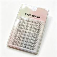 80pcs Soft Light Curved Fake Eyelashes, Transparent & Natural Fluffy Look Eyelash Extension Lash Clusters, Eyelash Clusters, Individual Eyelashes, Lashes, Fake Lashes - C - View 13
