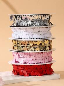 1/2PCS 10m Satin Soft Durable DIY Versatile Heart Continuous Pattern Ribbon Creative Gift Wrapping Party Decor Bouquet Tying Box Packaging Craft Supplies For Valentine Day Celebration - love - View 2