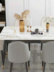 Gold Vein Self-Adhesive Marble Wallpaper, Removable Oil-Proof Waterproof Countertop Film, High Temperature Resistant Sticker For Kitchen, Peel & Stick No Residue, Cabinet Table Furniture Renovation - multicolor - View 10