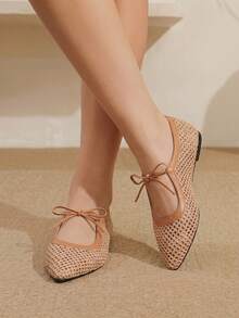 Styleloop Damen, Weidenägel, Schnallen, Flache Schuhe. - Hellbraun - Übersicht 4