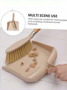 1 Set Portable Durable Mini Broom Dustpan Quick Clean Efficient Home Office Kitchen Car Balcony Patio Travel Outdoor Indoor Lightweight Strong Easy Storage Versatile Household Essential Fast Sweep Dust Dirt Collector Compact Space Saving - multicolor - View 4