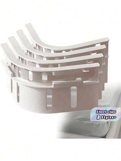 Set Of 4 Bed Sheet Clips, Sheet Corner Clips, Non-Slip Sheet Clips, Mattress Straps, Suitable For Most Sheet Sizes, These Non-Slip Sheet Clips Keep Your Sheets Securely In Place.