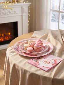 Muroi Mono 25/75 Pieces Of Disposable Party Supplies, Including Disposable Paper Plates, Napkins, Cups, Suitable For Dessert Service, Party Decorations, Various Events, And Gatherings, Including Christmas. - Style 3 - View 4
