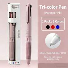 Pulpen Ballpoint 3 Warna, Pulpen Ballpoint Multiwarna 3-in-1 yang Dapat Ditarik dengan Tinta Hitam, Merah, Biru Cepat Kering, Pulpen Ballpoint Ujung Ganda CS, Pulpen Multiwarna Warna Lembut, Untuk Kantor, Sekolah, Mencatat, Menulis, Menandai, Kembali ke Sekolah - Bulat - View 10