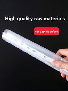 100/200 piezas Bolsas transparentes A4 con 11 orificios para carpeta, fundas duraderas para documentos, insertos para carpetas, organizador de suministros de oficina y escuela, bolsas de almacenamiento, soporte para papel, accesorios de papelería - Talla única - Ver 6
