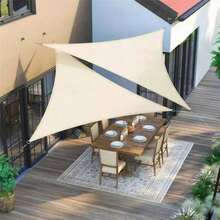 1pc Outdoor Sunshade Canopy - High Quality Oxford Fabric, Uv Protection, Triangular Sunshade Canopy With Wind Ropes And Stainless Steel D-Rings, Curved Design Suitable For Garden, Swimming Pool, Backyard, Balcony, Roof, Patio, Beach Tent, Etc - Multicolor - View 4