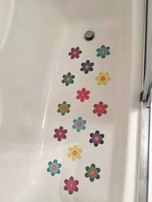 10pcs/20pcs Assorted Size Flower-Shaped Non-Slip Bath Tub Decor Stickers - Multicolor - View 8