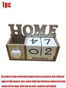 1 Piece Wooden Calendar Decoration Crafts Best Gift - multicolor - View 11
