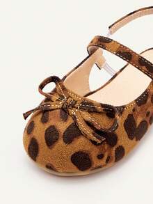 Cozy Pixies Sepatu Flat Bayi Serbaguna untuk Musim Semi dan Gugur, Gaya Putri dengan Pita, Sepatu Pesta untuk Anak Perempuan, Bayi, Anak-anak, Lucu dan Menyenangkan, Motif Leopard, Gaya Pastoral Retro. - cetak leopard - View 6