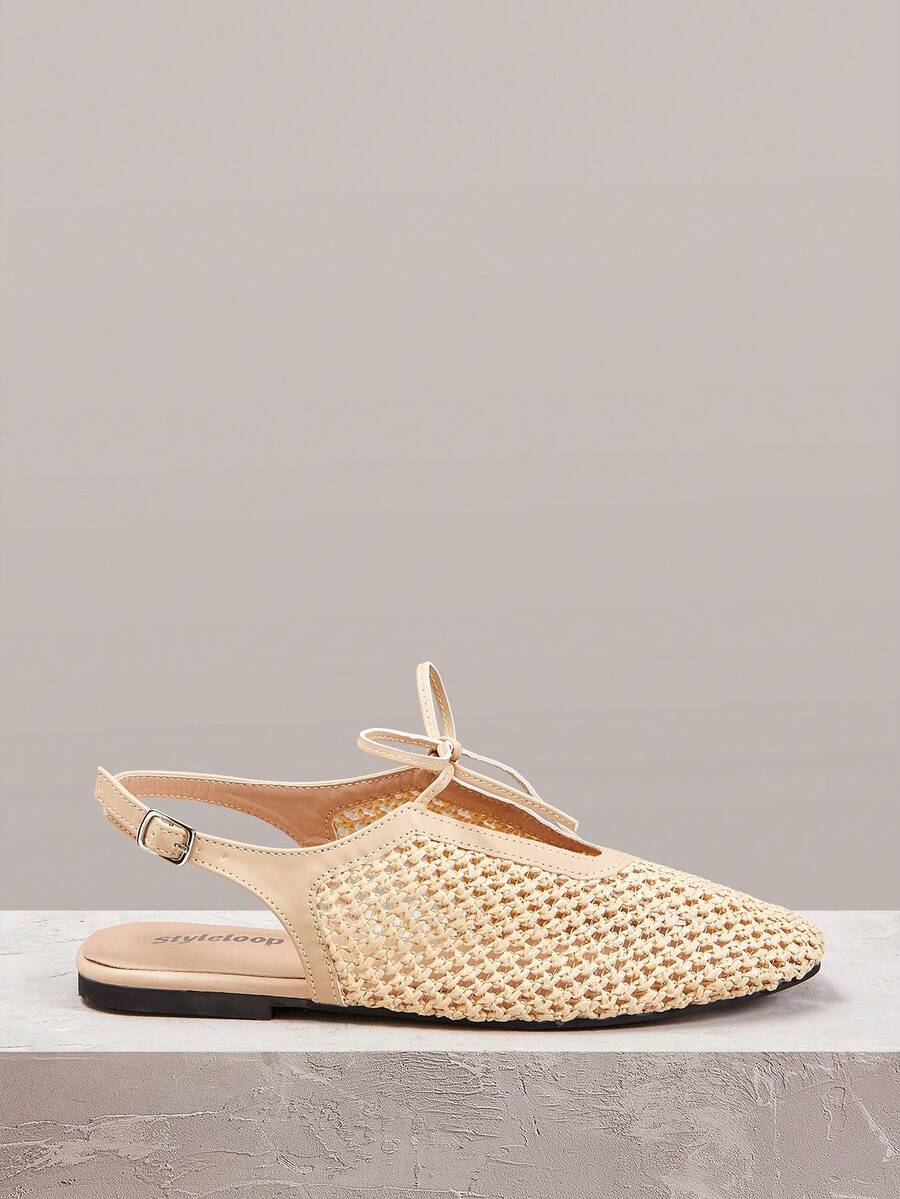 Styleloop Ladies, Willow Nails, Buckles, Flat Shoes. - Apricot - View 1