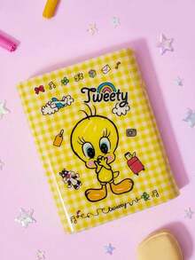 LOONEY TUNES X Joivida 1pc A7 Size Portable Transparent Star Loose Leaf Binder, Photo Storage Bag, Album, Budget Planner, Diary, Notebook, Great For Office Workers, Students, Planner Enthusiasts, Daily Office, Campus Study, Commuting Carry, Star Aesthetic Design - A - View 5