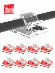 100/60/40/30/20/10/5pcs Outdoor Adhesive Cable Clips, Christmas Light Clips, Decorative Clips, Self-Adhesive Hooks, Wire Management Clips, Fairy Light Accessories - White - View 10