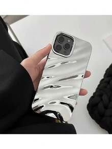 電鍍皺褶手機殼 - 銀色 - 查看 3