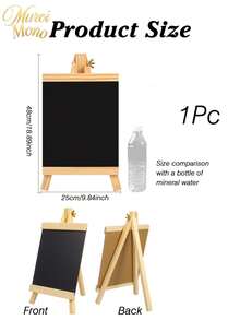 Cirelle 1-Piece Decorative Chalkboard Tabletop Chalkboard Sign-Available In 3 Sizes. Wooden Message Board With Easel, Perfect For Wedding Decorations, Kitchen Menus, Restaurants, And Parties. - 1PC - View 9